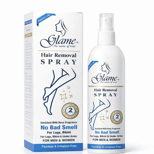 Glame Hair Removal Spray for Women & Men | Removes Body Tan | Painless & Irritation Free Body Hair Removal